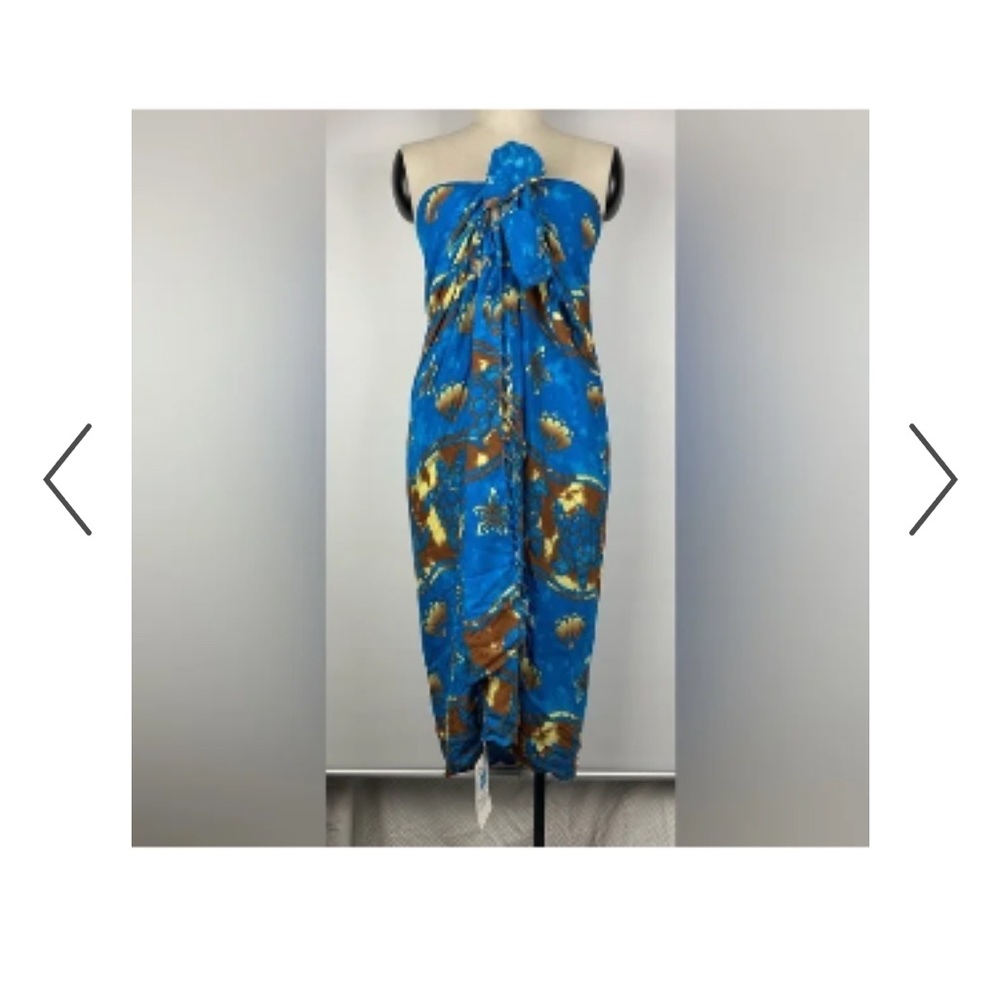 NWT long turtle shell star hibiscus collection sarong from Hawaii